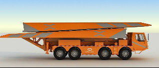 60 Tonnen lange, 21 Meter lange, mechanisierte Brücke mit Fernbedienung und geringer Arbeitsintensität für schnelle Notfallrettung